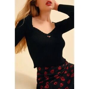 Rouje Noëlla sweater, ribbed long sleeve top size 40